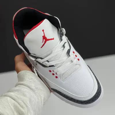 نایک ایر جردن سه سفید قرمز NIKE AIR JORDAN 3 RETRO SE FIRE RED DENIM