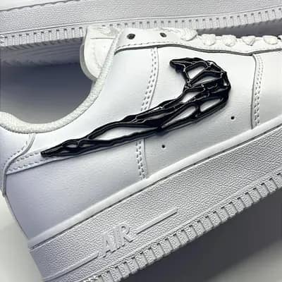 نایک ایرفورس وان مولتن متال سفید مشکی NIKE AIR FORCE 1 MOLTEN METAL