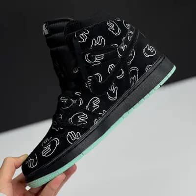 نایک ایر جردن وان ساقدار کاز مشکی NIKE AIR JORDAN 1 HIGH X KAWZ