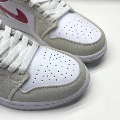 نایک ایر جردن وان لو طوسی قرمز NIKE AIR JORDAN 1 LOW ‌LIGHT IRON ORE/GYM RED