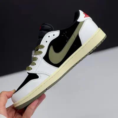 نایک ایر جردن 1 لو تراویس اسکات الیو NIKE AIR JORDAN 1 LOW TRAVIS SCOTT OLIVE