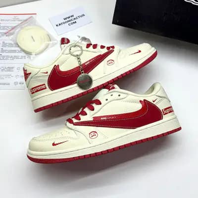 نایک ایر جردن وان لو تراویس اسکات سوپریم NIKE AIR JORDAN 1 LOW X TRAVIS SCOTT X SUPREME