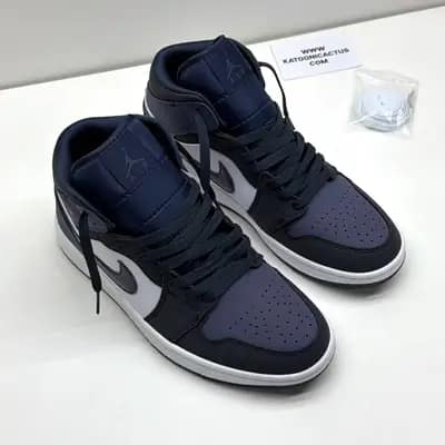 نایک ایر جردن وان ساقدار سورمه ای بنفش NIKE AIR JORDAN 1 MID OBSIDIAN SANDED PURPLE