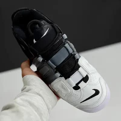 نایک ایر مور آپتمپو مشکی طوسی سفید NIKE AIR MORE UPTEMPO
