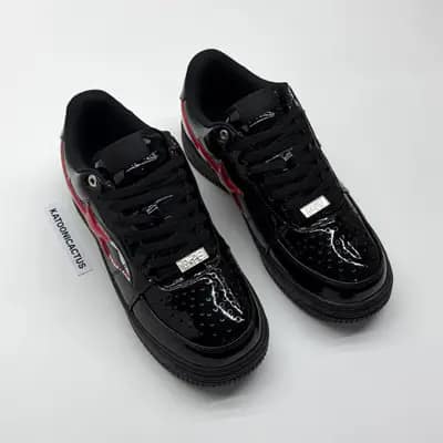 بیپ استا شارک مشکی قرمز BAPE STA SHARK