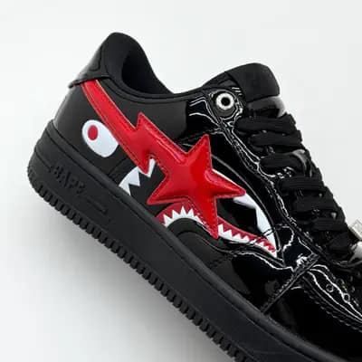 بیپ استا شارک مشکی قرمز BAPE STA SHARK