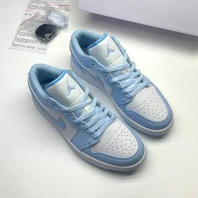 نایک ایر جردن وان لو آیس بلو NIKE AIR JORDAN 1 LOW ICE BLUE