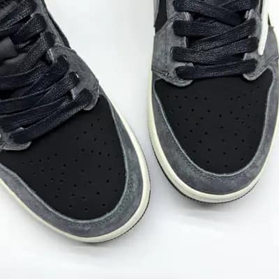 نایک ایر جردن وان لو تراویس اسکات مشکی طوسی سوئد NIKE AIR JORDAN 1 LOW TRAVIS SCOTT SUED