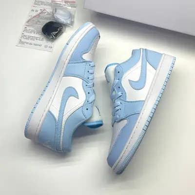 نایک ایر جردن وان لو آیس بلو NIKE AIR JORDAN 1 LOW ICE BLUE