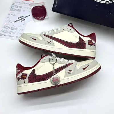 نایک ایر جردن وان لو تراویس اسکات استوسی NIKE AIR JORDAN 1 LOW TRAVIS SCOTT X STUSSY