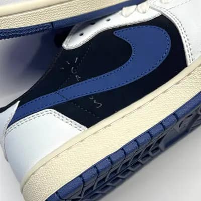 نایک ایر جردن وان لو تراویس اسکات کرم سورمه ای NIKE AIR JORDAN 1 LOW TRAVIS SCOTT