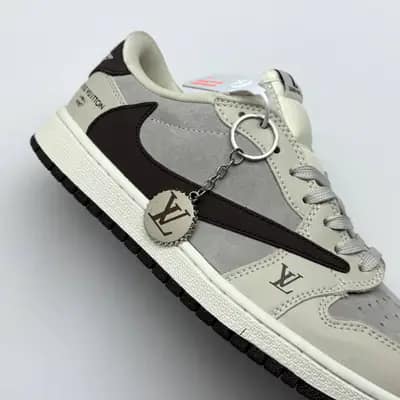 نایک ایر جردن وان لو تراویس اسکات لویی ویتون NIKE AIR JORDAN 1 LOW TRAVIS SCOTT X LOUIS VUITTON