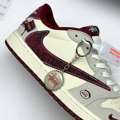 نایک ایر جردن وان لو تراویس اسکات استوسی NIKE AIR JORDAN 1 LOW TRAVIS SCOTT X STUSSY