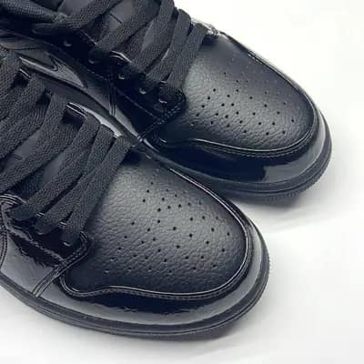 نایک ایر جردن وان لو پتنت الفنت بلک NIKE AIR JORDAN 1 LOW PATENT ELEPHANT BLACK