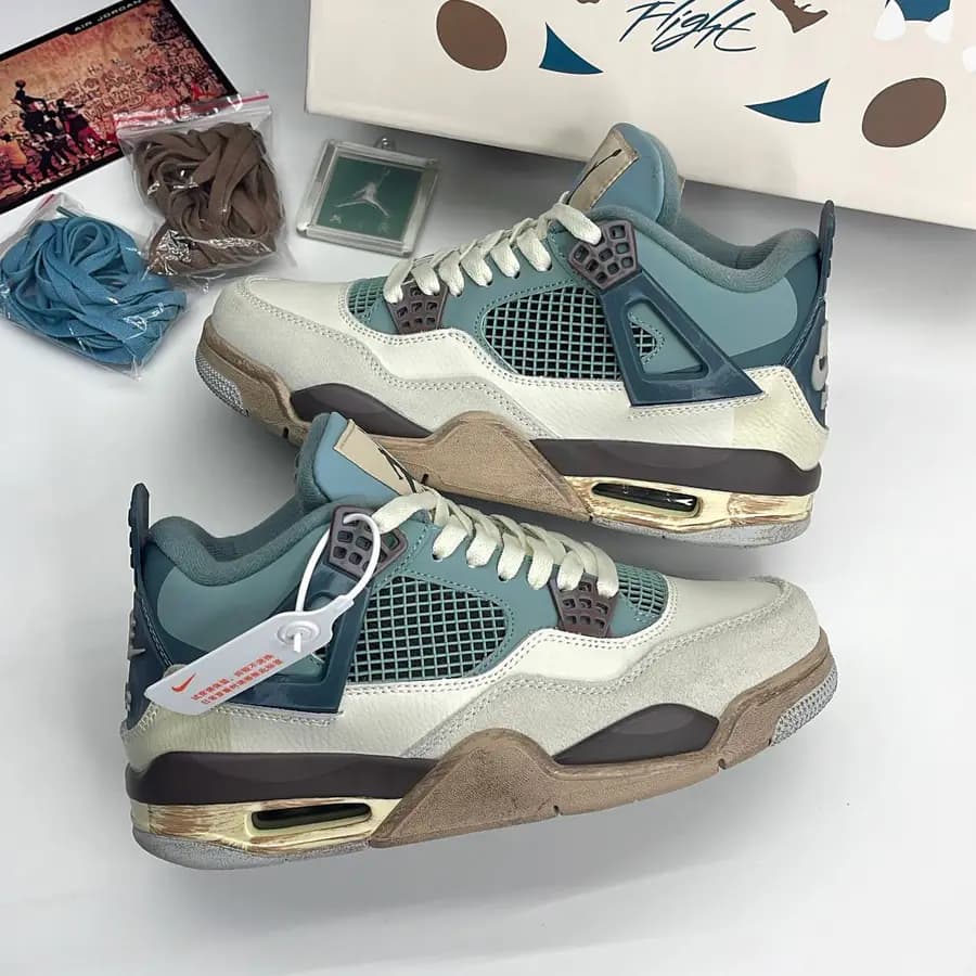 نایک ایر جردن فور رترو اسنورلکس کاستوم NIKE AIR JORDAN 4 RETRO SNORLAX CUSTOM