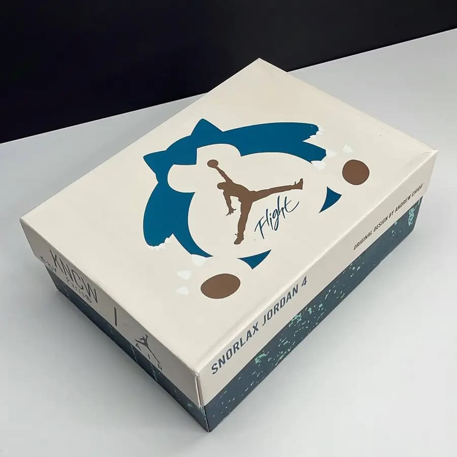 نایک ایر جردن فور رترو اسنورلکس کاستوم NIKE AIR JORDAN 4 RETRO SNORLAX CUSTOM