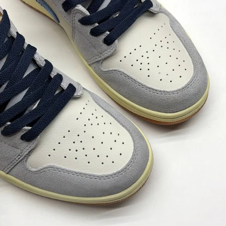 نایک ایر جردن وان لو فانتوم ریپرد دنیم اسووش NIKE AIR JORDAN 1 LOW SE PHANTOM REPAIRED DENIM SWOOSH