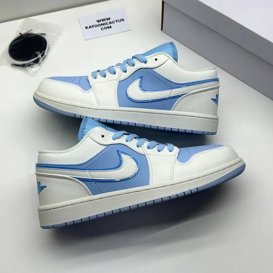 نایک ایر جردن وان لو ریورس آیس بلو NIKE AIR JORDAN 1 LOW REVERSE ICE BLUE