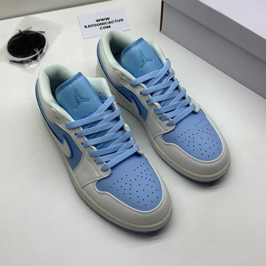 نایک ایر جردن وان لو ریورس آیس بلو NIKE AIR JORDAN 1 LOW REVERSE ICE BLUE