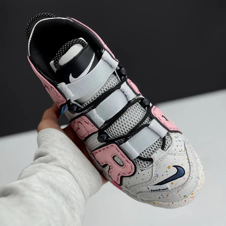 نایک ایر مور آپتمپو کرم صورتی NIKE AIR MORE UPTEMPO