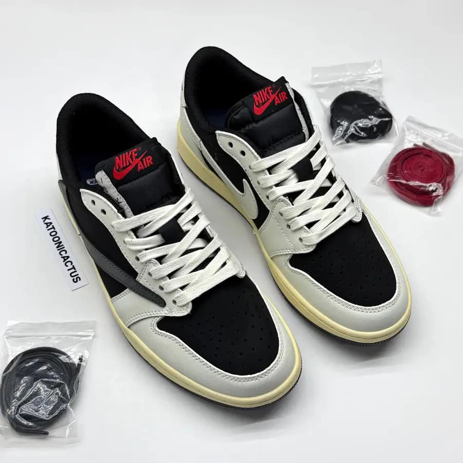 نایک ایر جردن وان لو تراویس اسکات کرم طوسی NIKE AIR JORDAN 1 LOW TRAVIS SCOTT