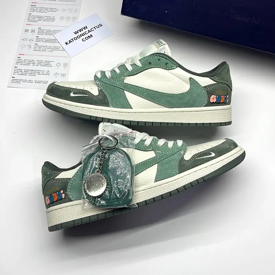 نایک ایر جردن وان لو تراویس اسکات گوچی NIKE AIR JORDAN 1 LOW TRAVIS SCOTT x GUCCI