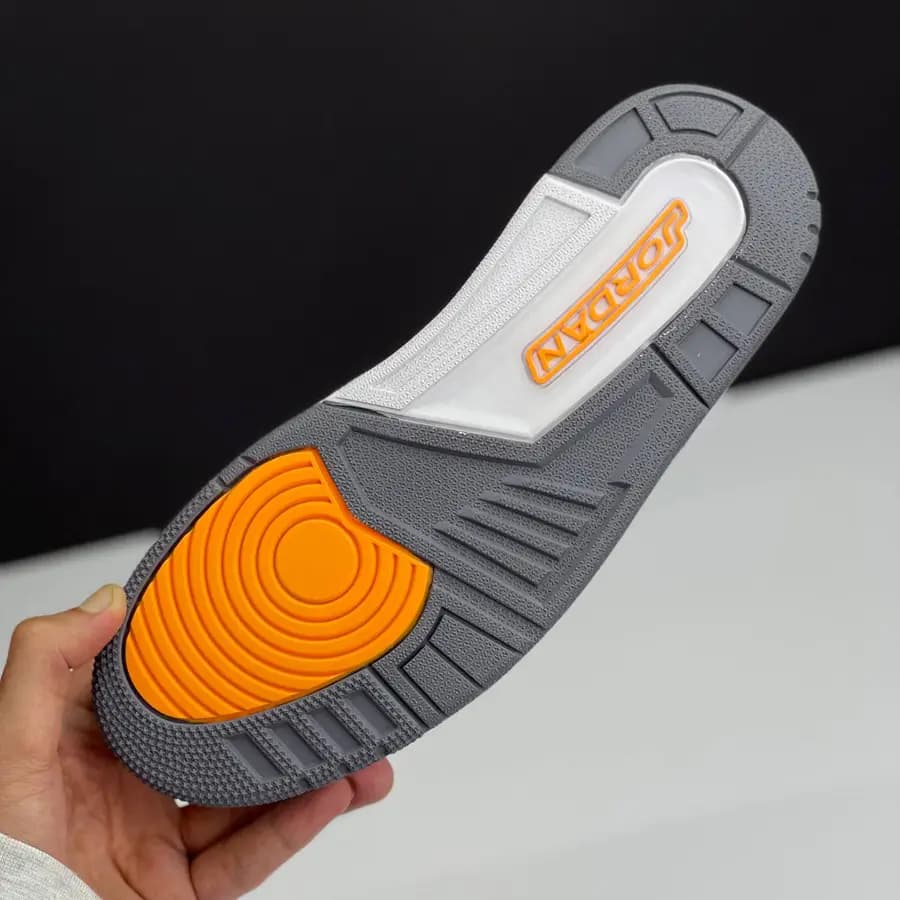 نایک ایر جردن سه سفید زرد NIKE AIR JORDAN 3 RETRO LASER ORANGE