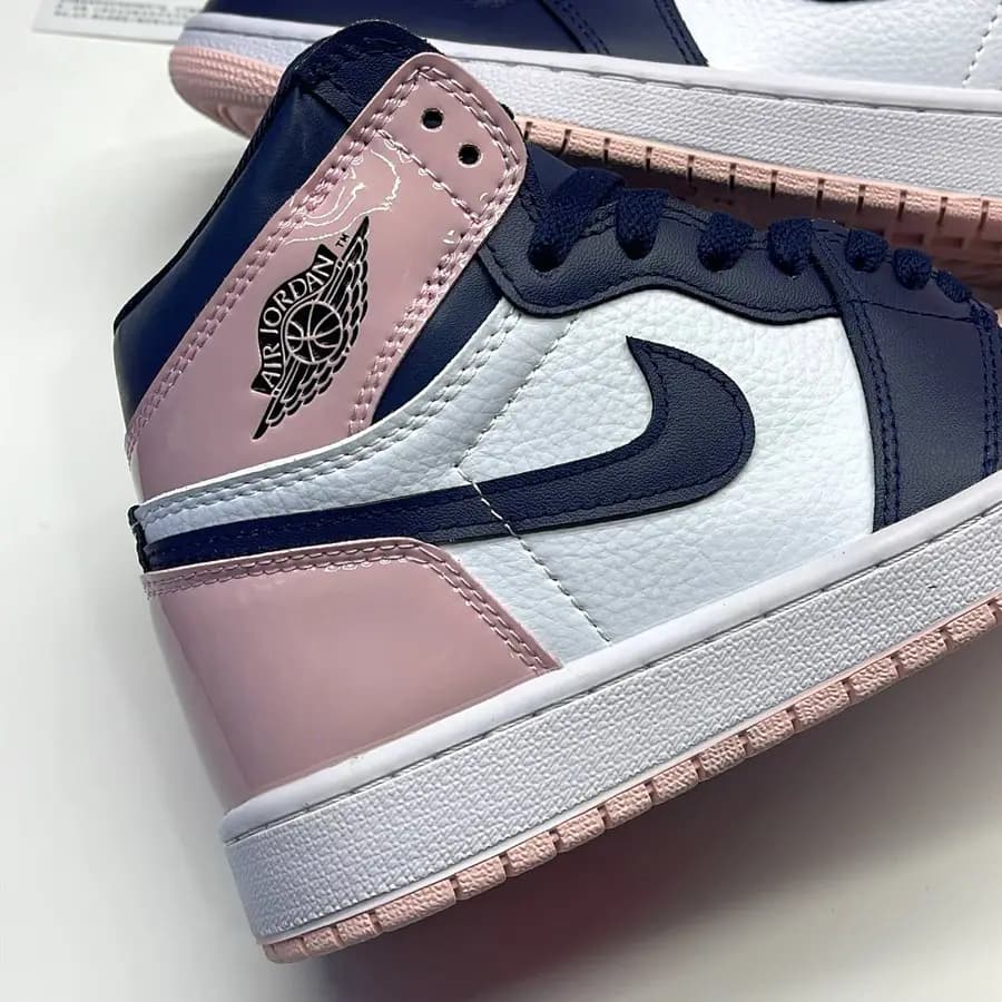 نایک ایر جردن وان ساقدار اتمسفر سورمه ای صورتی NIKE AIR JORDAN 1 HIGH ATMOSPHERE