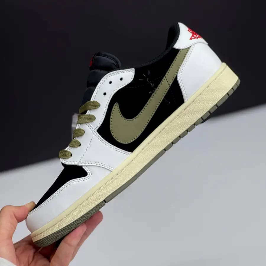 نایک ایر جردن 1 لو تراویس اسکات الیو NIKE AIR JORDAN 1 LOW TRAVIS SCOTT OLIVE