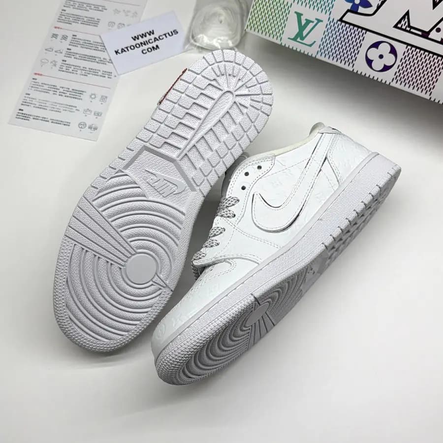 نایک ایر جردن وان لو تراویس اسکات لویی ویتون NIKE AIR JORDAN 1 LOW TRAVIS SCOTT X LOUIS VUITTON
