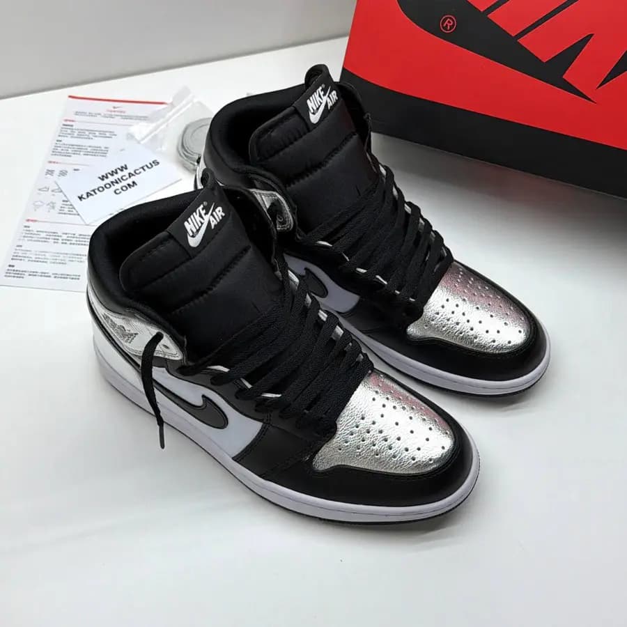 نایک ایر جردن وان ساقدار سیلور تو NIKE AIR JORDAN 1 HIGH SILVER TOE