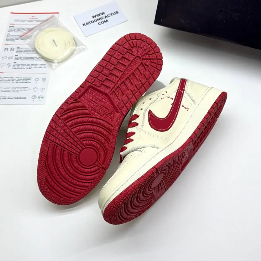 نایک ایر جردن وان لو تراویس اسکات سوپریم NIKE AIR JORDAN 1 LOW X TRAVIS SCOTT X SUPREME