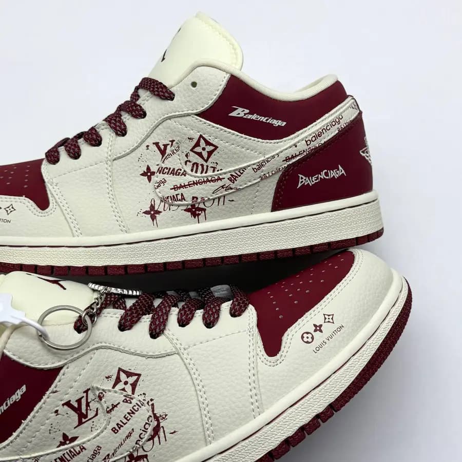 نایک ایر جردن وان لو لویی ویتون NIKE AIR JORDAN 1 LOW X LOUIS VUITTON