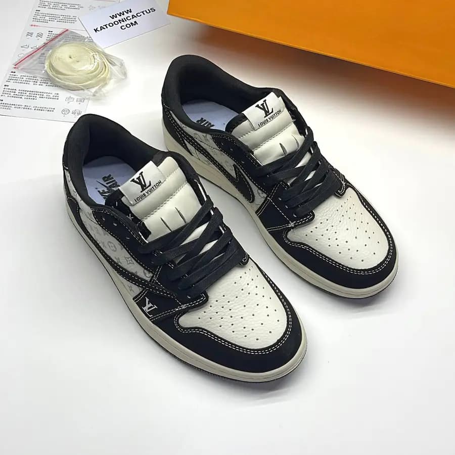نایک ایر جردن وان لو تراویس اسکات لویی ویتون NIKE AIR JORDAN 1 LOW TRAVIS SCOTT x LOUIS VUITTON