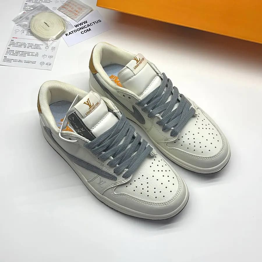 نایک ایر جردن وان لو تراویس اسکات لویی ویتون NIKE AIR JORDAN 1 LOW TRAVIS SCOTT x LOUIS VUITTON