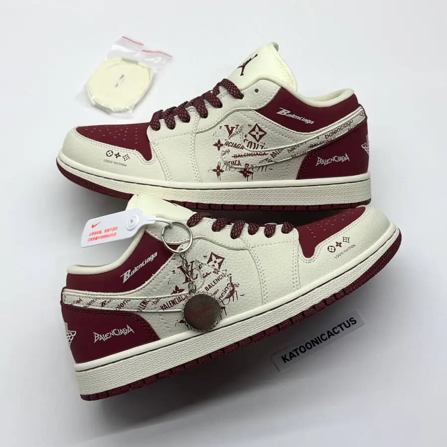 نایک ایر جردن وان لو لویی ویتون NIKE AIR JORDAN 1 LOW X LOUIS VUITTON